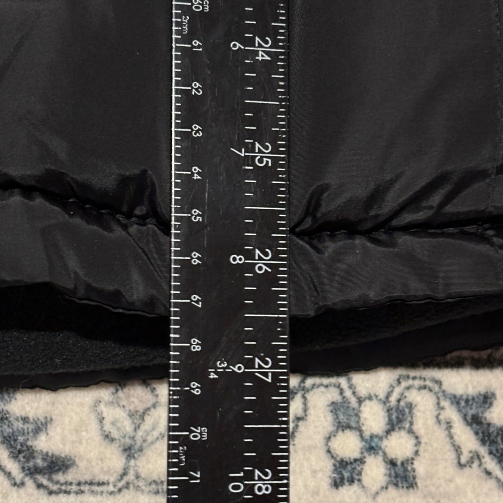 New Canada Weathergear Puffer Vest Women L Black Hooded Faux Fur Trim Trimmed - Picture 4 of 6